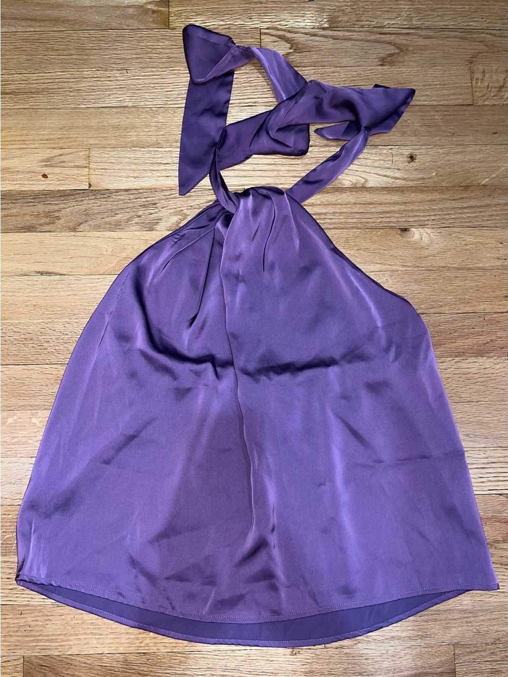 Silky Purple Halter Neck Top